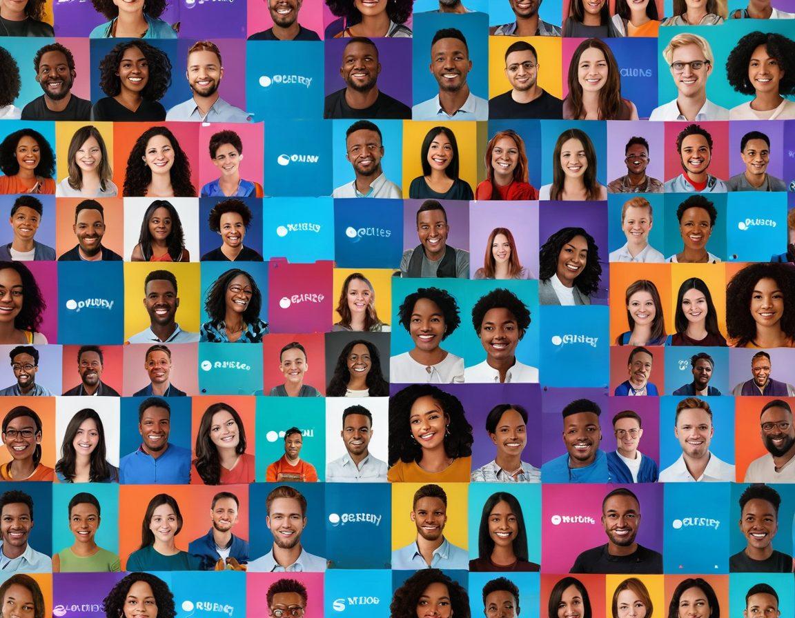 A vibrant digital representation of a diverse group of individuals engaging in dynamic conversations on a sleek, modern chat platform. Screens showcasing various unique functionalities like video calls, emoji reactions, and file sharing, all infused with swirling colorful chat bubbles. The backdrop features futuristic elements symbolizing seamless connectivity, portraying a sense of community and engagement. super-realistic. vibrant colors. 3D.